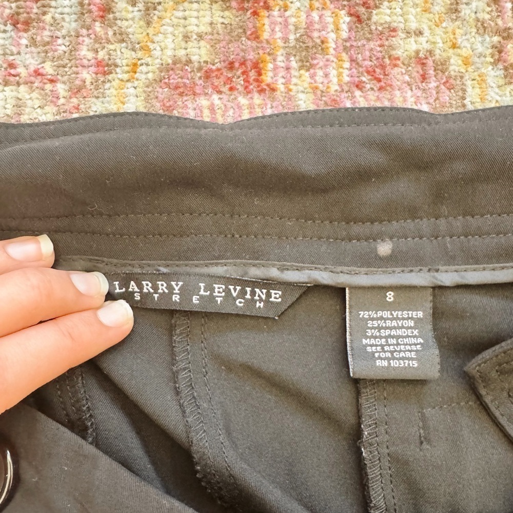 Larry Levine, Black Button-Detail Cropped Pants Vintage - Picture 3 of 3